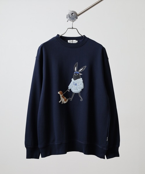 FUNALIVE（ファンアライブ）の「SHABBY シャビ クルーネックスウェット unisex（スウェット・メンズ・カーキ/ブラック/ワイン/ホワイト系1/オフホワイト/杢グレー/カーキ系1/ネイビー系1/ネイビー・M/XL/L）」の14枚目の写真