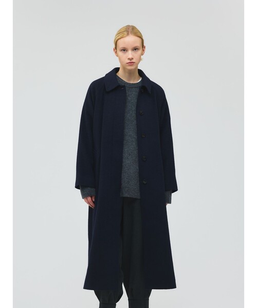 mizuiroind（ミズイロインド）の「mizuiro ind ウール混バルマカーンコート（ステンカラーコート・レディース・チャコールグレー/ブラック/ネイビー・FREE）」の14枚目の写真