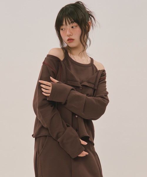 loin nuit（ロワンニュイ）の「layered design sweat / レイヤード