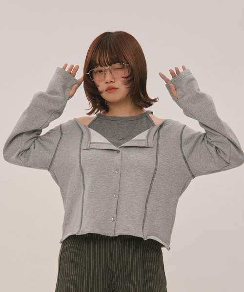 loin nuit（ロワンニュイ）の「layered design sweat / レイヤード