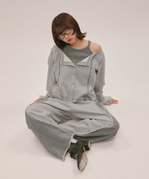 loin nuit（ロワンニュイ）の「layered design sweat / レイヤード