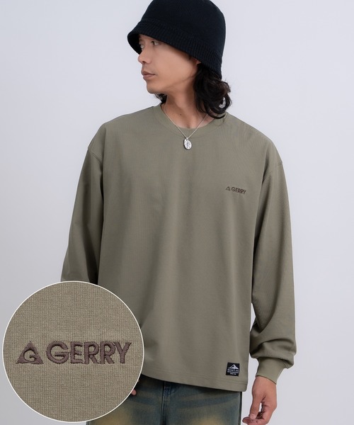 GERRY(ジェリー)の「【GERRY】高ストレッチ性 ワンポイント 長袖Tシャツ(Tシャツ/カットソー・メンズ・ブラック/ホワイト/カーキ/チャコール・LARGE/MEDIUM)」の4枚目の写真