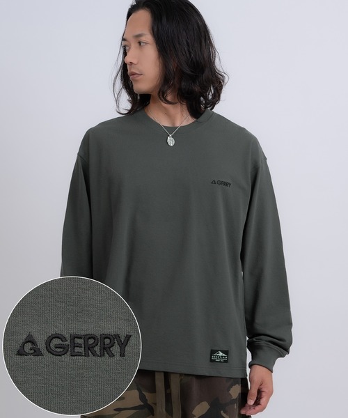 セール】【GERRY】高ストレッチ性 ワンポイント 長袖Tシャツ（Tシャツ