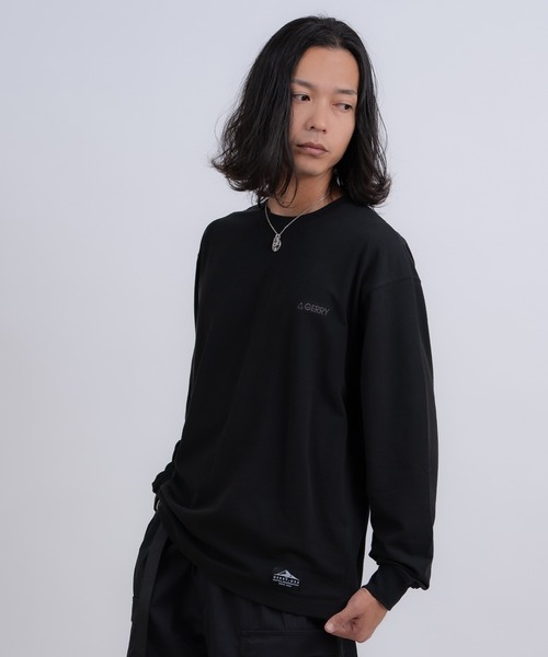GERRY(ジェリー)の「【GERRY】高ストレッチ性 ワンポイント 長袖Tシャツ(Tシャツ/カットソー・メンズ・ブラック/ホワイト/カーキ/チャコール・LARGE/MEDIUM)」の8枚目の写真