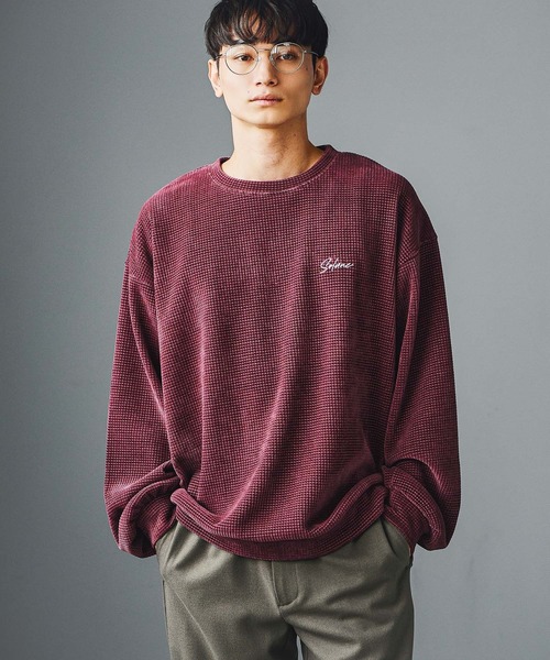 LAKOLE(ラコレ)の「刺繍カットモールプルオーバー / 595108(スウェット・メンズ・ブラック/ボルドー/アイボリー/ライトグレー/グリーン/ネイビー/ブラウン・X-LARGE/MEDIUM/LARGE)」の7枚目の写真