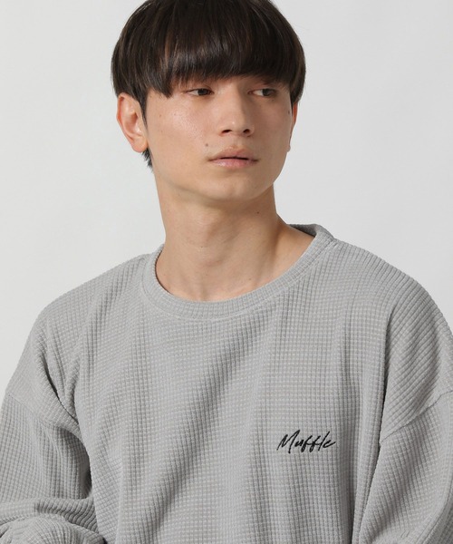 LAKOLE(ラコレ)の「刺繍カットモールプルオーバー / 595108(スウェット・メンズ・ブラック/ボルドー/アイボリー/ライトグレー/グリーン/ネイビー/ブラウン・X-LARGE/MEDIUM/LARGE)」の18枚目の写真