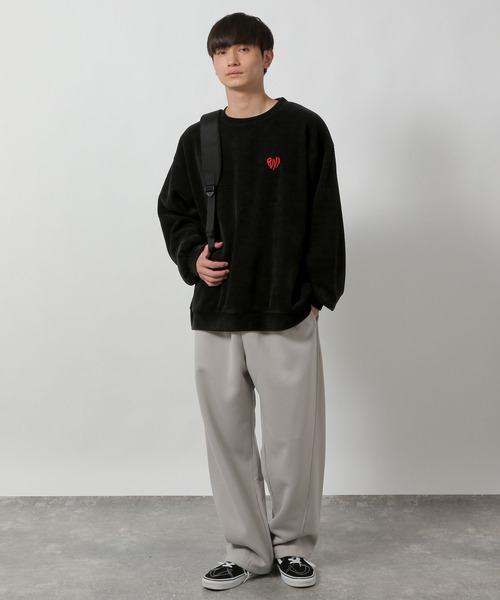LAKOLE(ラコレ)の「刺繍カットモールプルオーバー / 595108(スウェット・メンズ・ブラック/ボルドー/アイボリー/ライトグレー/グリーン/ネイビー/ブラウン・X-LARGE/MEDIUM/LARGE)」の16枚目の写真