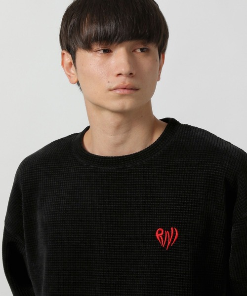 LAKOLE(ラコレ)の「刺繍カットモールプルオーバー / 595108(スウェット・メンズ・ブラック/ボルドー/アイボリー/ライトグレー/グリーン/ネイビー/ブラウン・X-LARGE/MEDIUM/LARGE)」の17枚目の写真