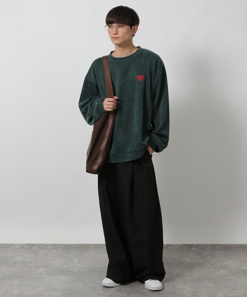 LAKOLE(ラコレ)の「刺繍カットモールプルオーバー / 595108(スウェット・メンズ・ブラック/ボルドー/アイボリー/ライトグレー/グリーン/ネイビー/ブラウン・X-LARGE/MEDIUM/LARGE)」の21枚目の写真