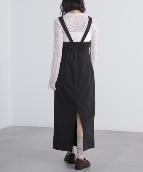 FREE'S MART（フリーズマート）の「◆スクープネックマキシジャンパースカート（ワンピース・レディース・グレー/ブラック・SMALL/MEDIUM）」の17枚目の写真