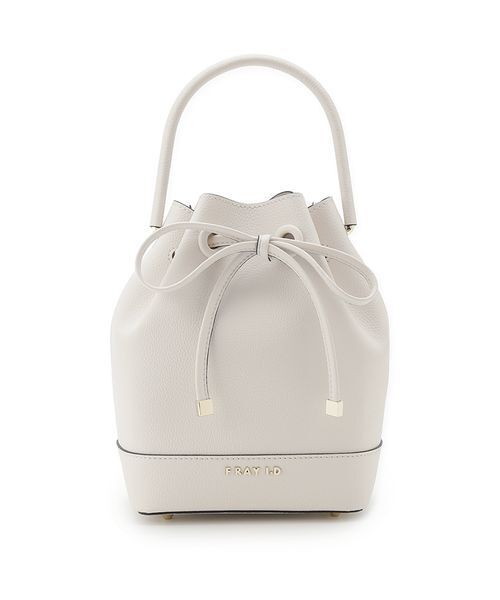 FRAY I.D（フレイアイディー）の「ドローストリングリボンバッグ（ハンドバッグ・レディース・イエロー/ホワイト・F）」の4枚目の写真