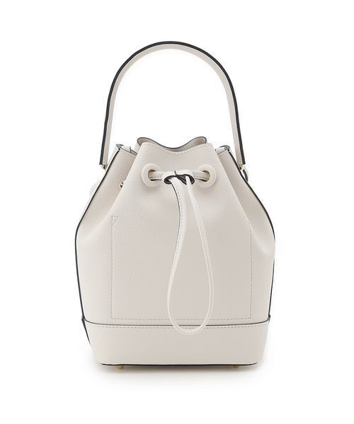 FRAY I.D（フレイアイディー）の「ドローストリングリボンバッグ（ハンドバッグ・レディース・イエロー/ホワイト・F）」の5枚目の写真