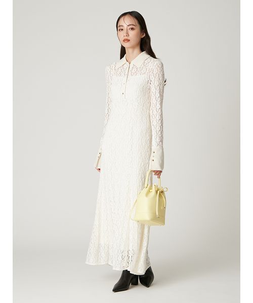 FRAY I.D（フレイアイディー）の「ドローストリングリボンバッグ（ハンドバッグ・レディース・イエロー/ホワイト・F）」の14枚目の写真