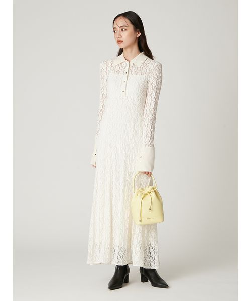 FRAY I.D（フレイアイディー）の「ドローストリングリボンバッグ（ハンドバッグ・レディース・イエロー/ホワイト・F）」の15枚目の写真