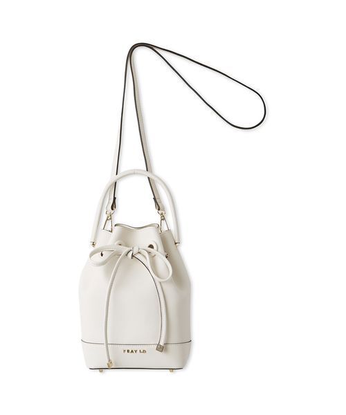 FRAY I.D（フレイアイディー）の「ドローストリングリボンバッグ（ハンドバッグ・レディース・イエロー/ホワイト・F）」の16枚目の写真