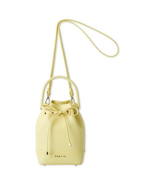 FRAY I.D（フレイアイディー）の「ドローストリングリボンバッグ（ハンドバッグ・レディース・イエロー/ホワイト・F）」の17枚目の写真