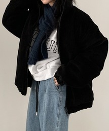 emi+（エミプラス）の「コーヂュロイ中綿ブルゾン（ブルゾン）」