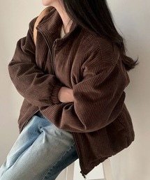 emi+（エミプラス）の「コーヂュロイ中綿ブルゾン（ブルゾン）」