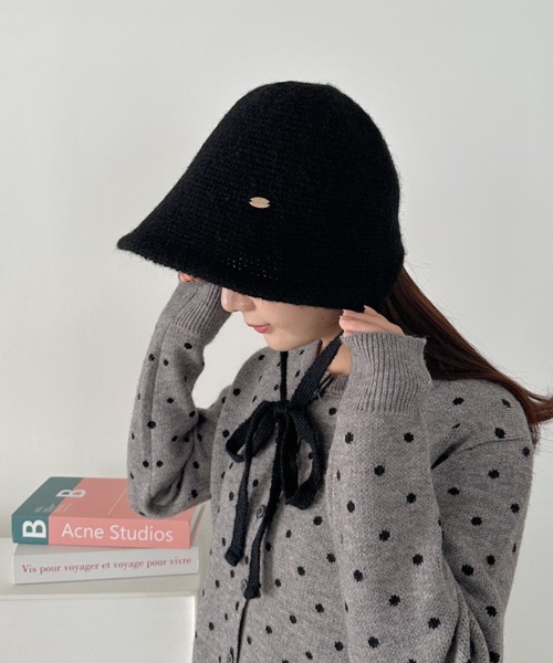 CLEA（クレア）の「紐付きウールライクバケットハット（ハット・レディース・チャコールグレー/グレー/ブラック/アイボリー/モカ・FREE）」の15枚目の写真