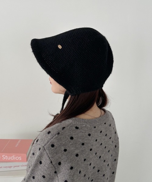 CLEA（クレア）の「紐付きウールライクバケットハット（ハット・レディース・チャコールグレー/グレー/ブラック/アイボリー/モカ・FREE）」の16枚目の写真