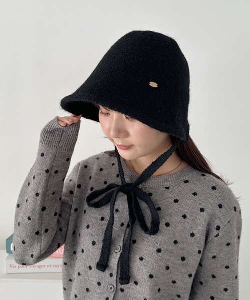 CLEA（クレア）の「紐付きウールライクバケットハット（ハット・レディース・チャコールグレー/グレー/ブラック/アイボリー/モカ・FREE）」の13枚目の写真