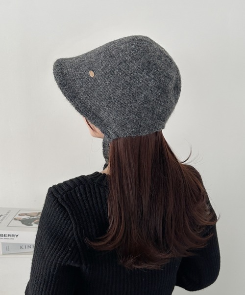 CLEA（クレア）の「紐付きウールライクバケットハット（ハット・レディース・チャコールグレー/グレー/ブラック/アイボリー/モカ・FREE）」の22枚目の写真