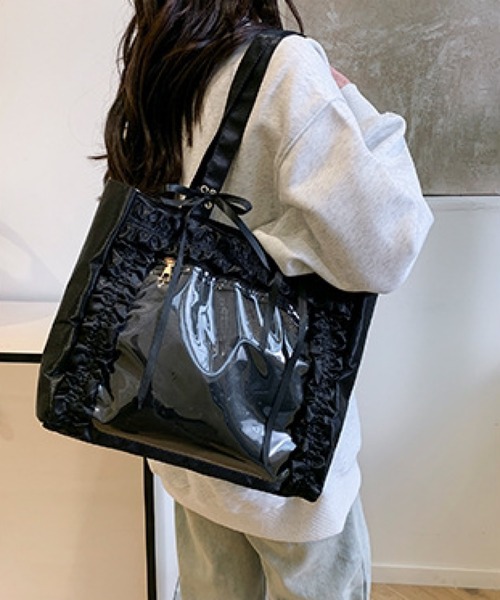 oshipic/推し活トートバッグ/リボンフリルトートバッグ S0007（トート