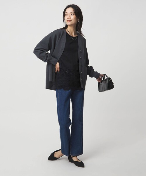 green label relaxing(グリーンレーベルリラクシング)の「スソ レース プルオーバー(Tシャツ/カットソー・レディース・オフホワイト/ブラック・FREE)」の19枚目の写真