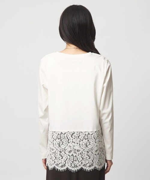 green label relaxing(グリーンレーベルリラクシング)の「スソ レース プルオーバー(Tシャツ/カットソー・レディース・オフホワイト/ブラック・FREE)」の22枚目の写真
