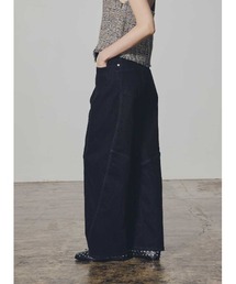 COEL | フロッキー加工バレルレッグパンツ(デニムパンツ)