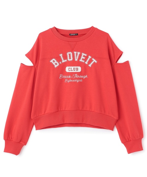 by LOVEiT（バイラビット）の「肩スリットプルオーバー（スウェット・キッズ・レッド/グリーン/ホワイト系その他・140cm/150cm/160cm/120cm/130cm）」の10枚目の写真