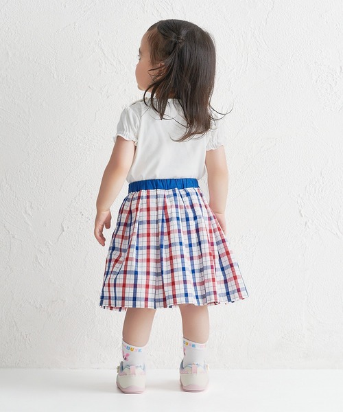MIKI HOUSE(ミキハウス)の「トリコロール チェックスカート(スカート・キッズ・レッド系その他・L(140-150cm)/M(120-130cm)/S(100-110cm)/SS(80-90cm))」の3枚目の写真