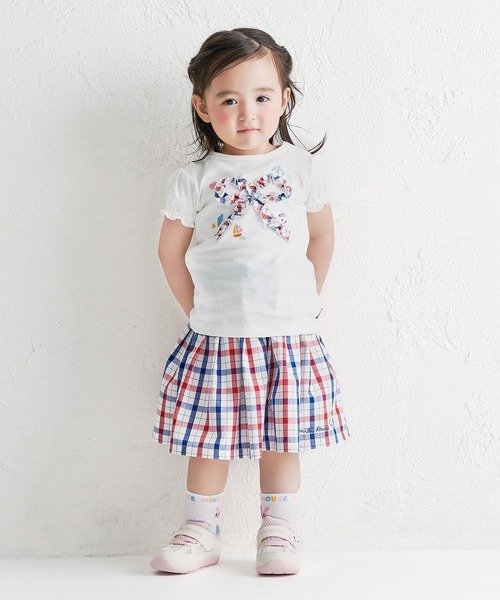 MIKI HOUSE(ミキハウス)の「トリコロール チェックスカート(スカート・キッズ・レッド系その他・L(140-150cm)/M(120-130cm)/S(100-110cm)/SS(80-90cm))」の4枚目の写真