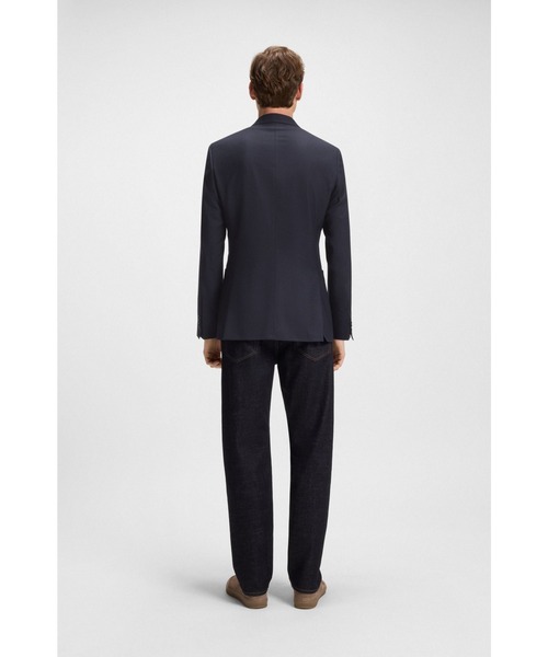 BOSS(ボス)の「BECKHAM x BOSS ダブルブレストブレザー ストレッチウール(テーラードジャケット・メンズ・ダークブルー・56/54/52/44/46/50/48)」の4枚目の写真