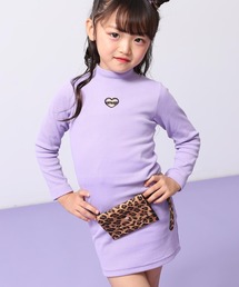 ANAP kids（アナップキッズ）の「レオパード柄ベルトポーチ付 テレコリブワンピース（ワンピース）」