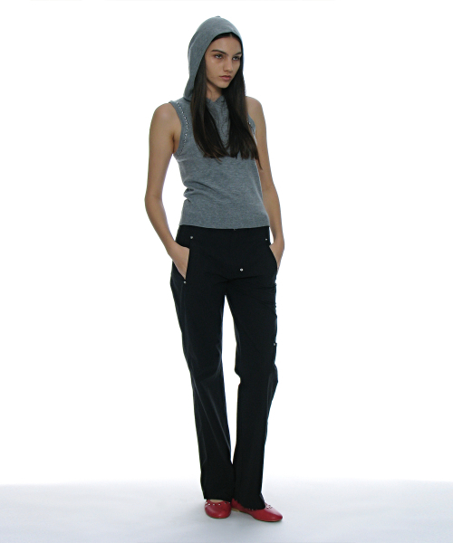 PARTIMENTO WOMEN(パルティメントウィメン)の「スタッドフードパーカーニットトップ_メランジ(ニット/セーター・レディース・その他・SMALL/MEDIUM)」の8枚目の写真