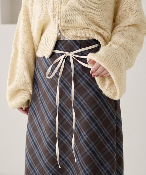 apres jour clair（アプレジュールクレア）の「【apres jour clair】チェックレイヤードスカート（スカート・レディース・オリーブ/ブラウン系その他・X-LARGE/フリー）」の16枚目の写真