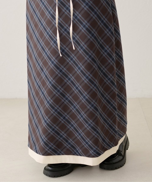 apres jour clair（アプレジュールクレア）の「【apres jour clair】チェックレイヤードスカート（スカート・レディース・オリーブ/ブラウン系その他・X-LARGE/フリー）」の18枚目の写真