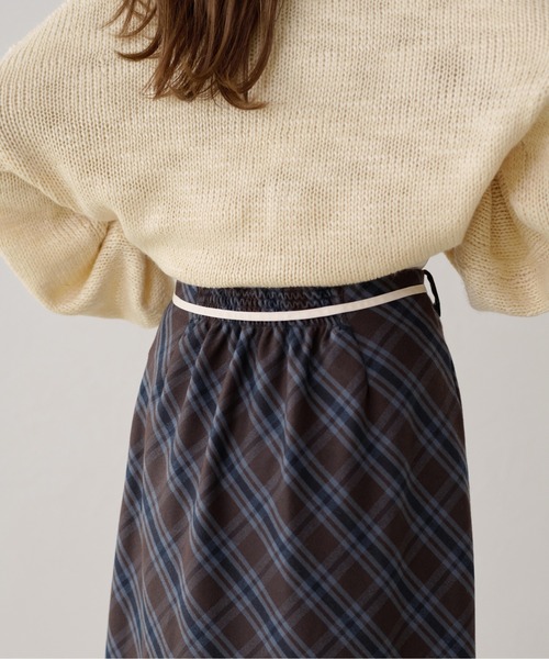 apres jour clair（アプレジュールクレア）の「【apres jour clair】チェックレイヤードスカート（スカート・レディース・オリーブ/ブラウン系その他・X-LARGE/フリー）」の17枚目の写真