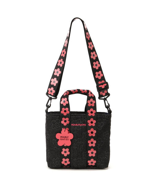 PEARLY GATES(パーリーゲイツ)の「【PEARLY GATES】フラワーキルティングカートBAG(ショルダーバッグ・レディース・ブルー/ブラック・FREE)」の2枚目の写真