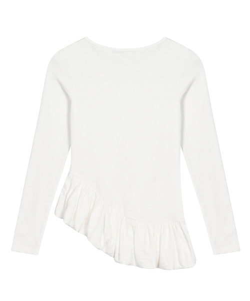 NICK&NICOLE（ニックアンドニコール）の「RUFFLE LABEL LONG SLEEVE TOP_IVORY（Tシャツ/カットソー・レディース・その他・FREE）」の5枚目の写真