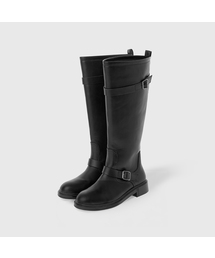 ケリー バックル ロングブーツ_ブラック / KELLY BUCKLE LONG BOOTS_BLACK