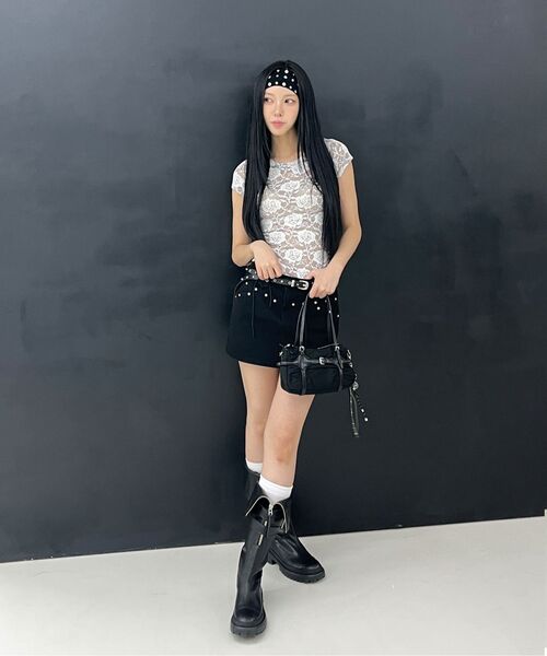 Midnight Move（ミッドナイトムーブ）の「rose st t (grey)（Tシャツ/カットソー・レディース・その他・FREE）」の5枚目の写真