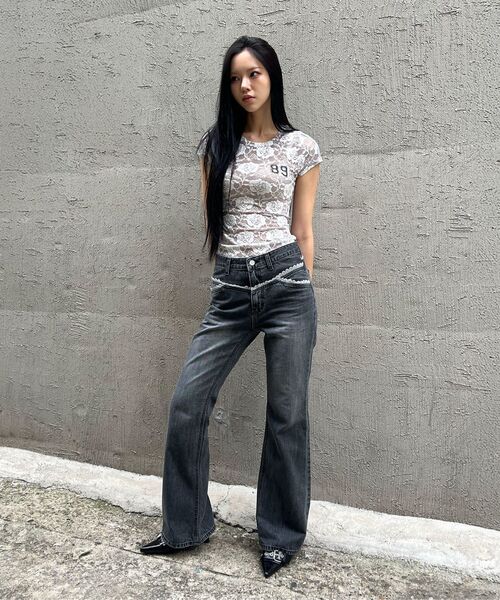 Midnight Move（ミッドナイトムーブ）の「rose st t (grey)（Tシャツ/カットソー・レディース・その他・FREE）」の7枚目の写真