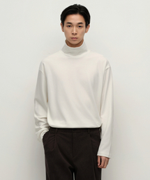 [ヒートタンダード] タートルネック長袖Tシャツ [クリーム]