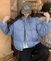 urge：（アージコロン ）の「【URGE:】2WAY仕様　チェック柄ダウンジャケット／ベスト（ダウンジャケット/コート）」