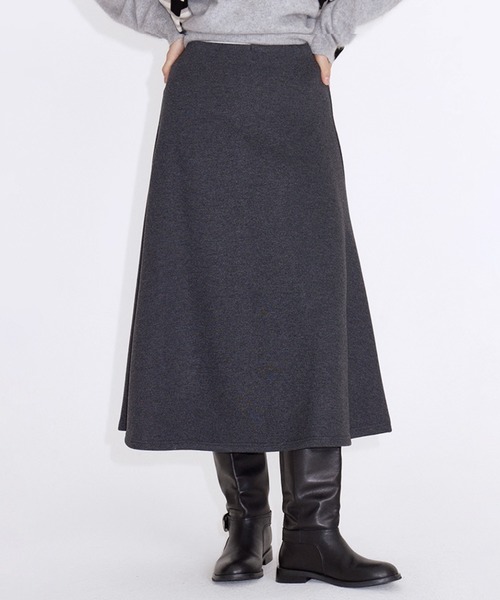 Fano Studios（ファノ ストゥディオズ）の「Aライン ロングスカート FD25B019【Fano Studios】【2025AW】（スカート・レディース・チャコールグレー・L/M/S）」の2枚目の写真