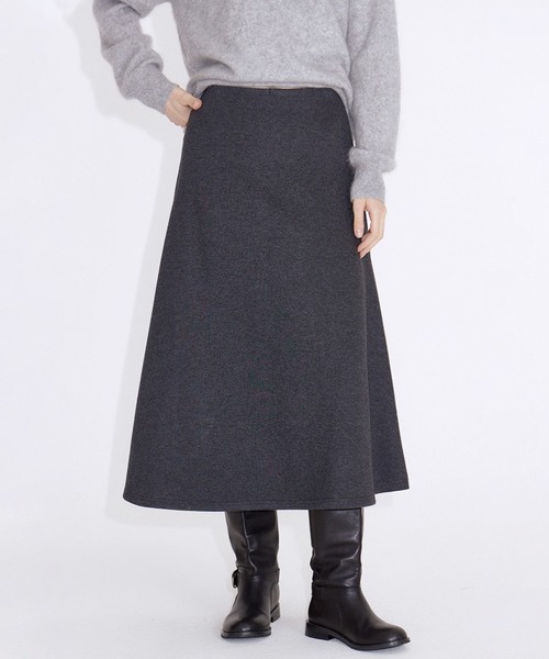 Fano Studios（ファノ ストゥディオズ）の「Aライン ロングスカート FD25B019【Fano Studios】【2025AW】（スカート・レディース・チャコールグレー・L/M/S）」の4枚目の写真