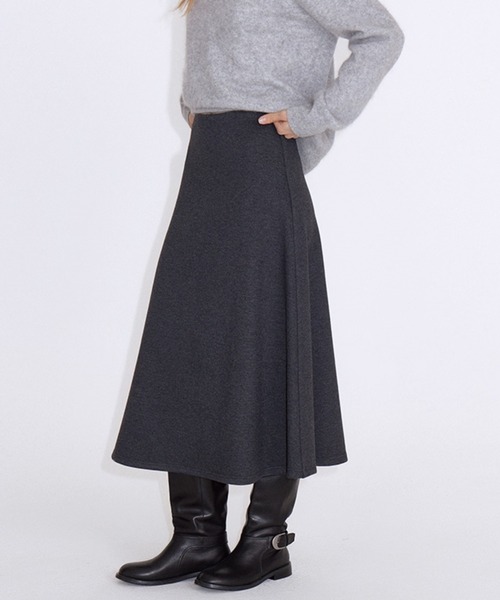 Fano Studios（ファノ ストゥディオズ）の「Aライン ロングスカート FD25B019【Fano Studios】【2025AW】（スカート・レディース・チャコールグレー・L/M/S）」の5枚目の写真