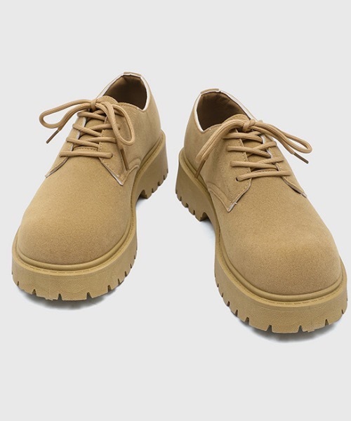 SHEPP（シープ）の「フェイクスエード厚底プレーントゥシューズ（モカシン/デッキシューズ・メンズ・ブラック/ベージュ・M/L）」の16枚目の写真